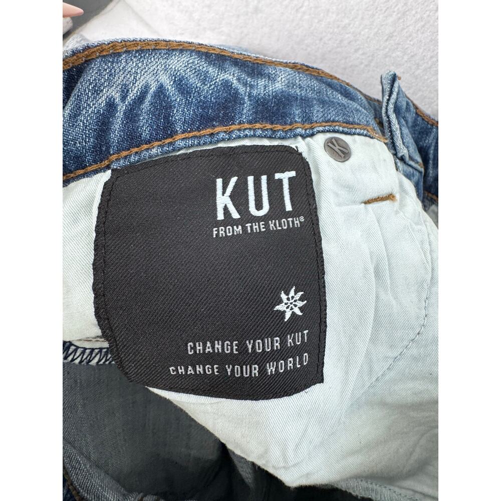 KUT From The Kloth Catherine Boyfriend Jeans Womens 00 Cropped Distressed - Picture 5 of 7